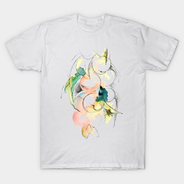 Peaches T-Shirt by Maria Mi Art